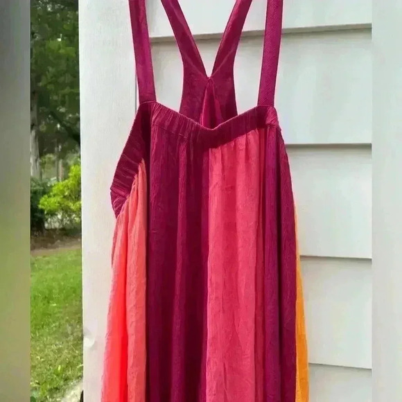 NWOT LANE BRYANT halter colorblock maxi dress size 26 28 pink - Picture 4 of 6